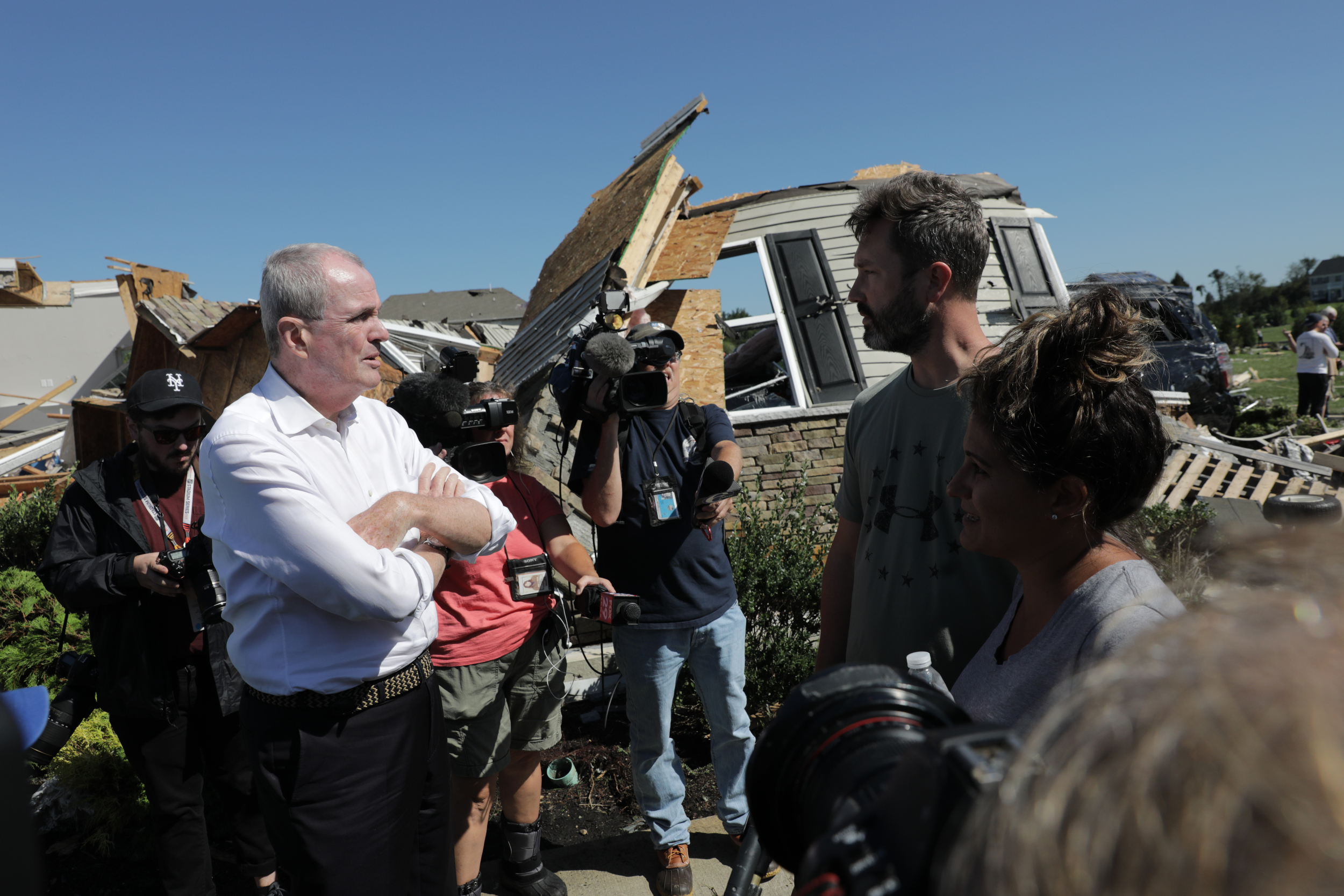 photo: Governor Murphy visiting impacted by hurricanr areas 